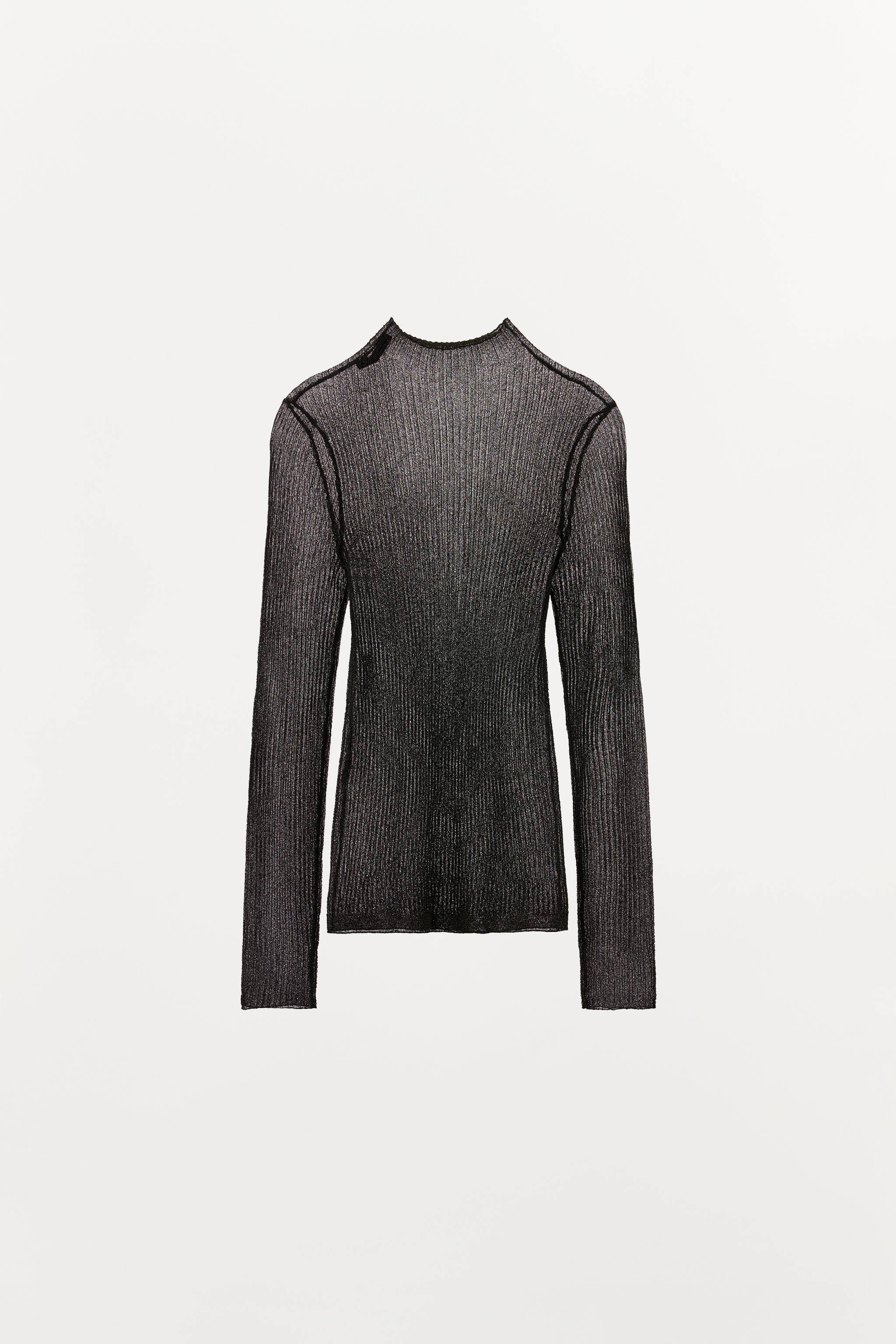 TOP EN MAILLE FIL MÉTALLISÉ